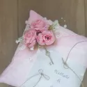 Coussin mariage roses
