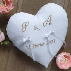 Coussin de mariage shabby chic