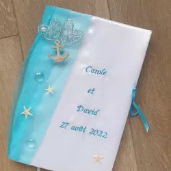 Livre d'or thème mer personnalisé