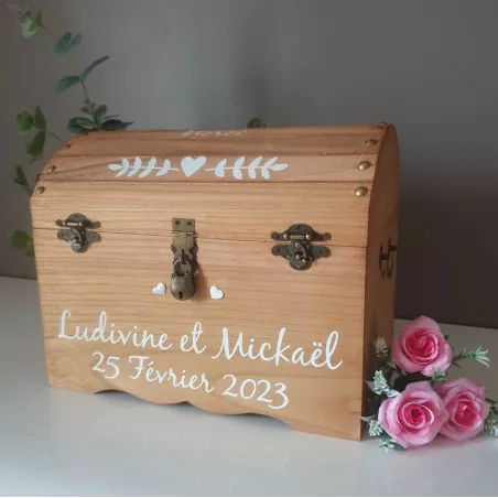 Grande boite à enveloppe mariage romantique