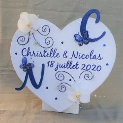Boite coeur papillon bleu de la collection