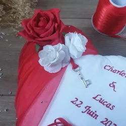 coussin de mariage personnalisé