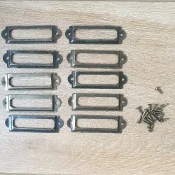 10 Porte étiquettes métal vintage