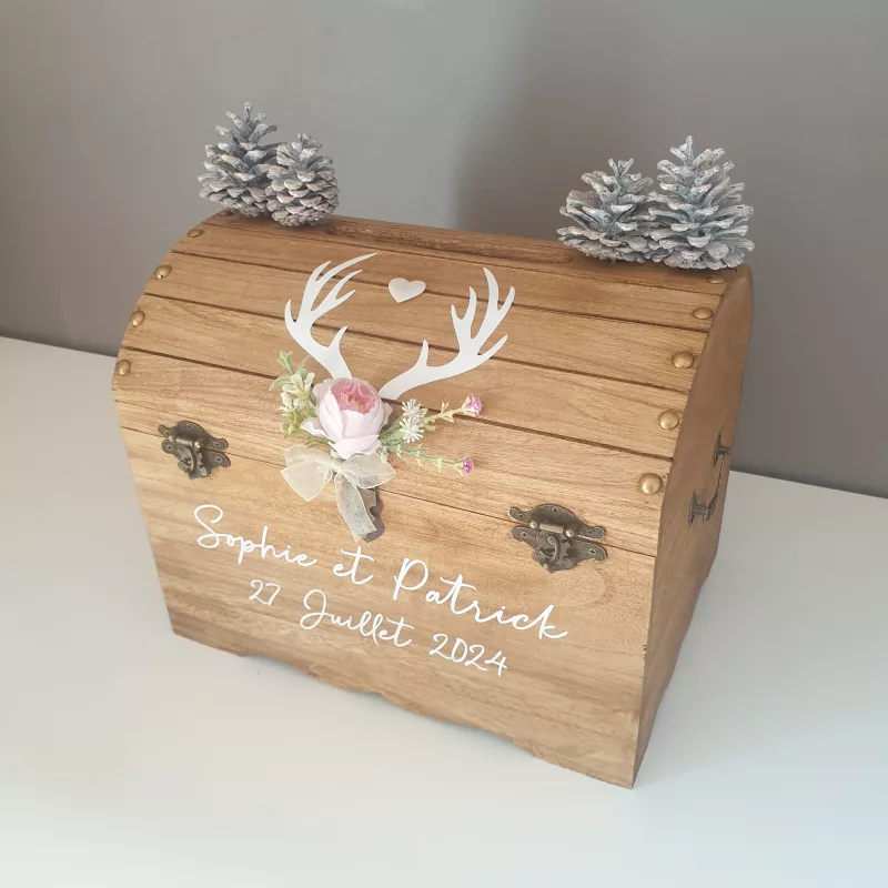 Urne coffre décor Brocéliande