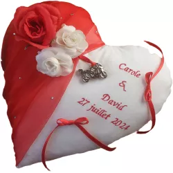 coeur coussin alliances moto