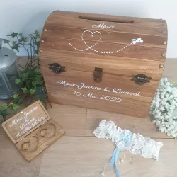 coffre collection mariage bois