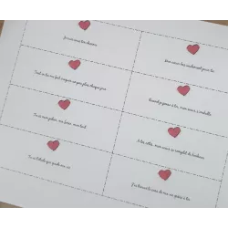 aperçu des messages d'amour sur planche