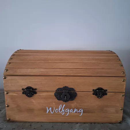 Grand coffre à trésor personnalisé avec cadenas