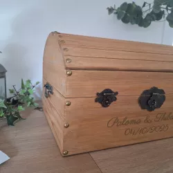 coffre au trésor bois personnalisé