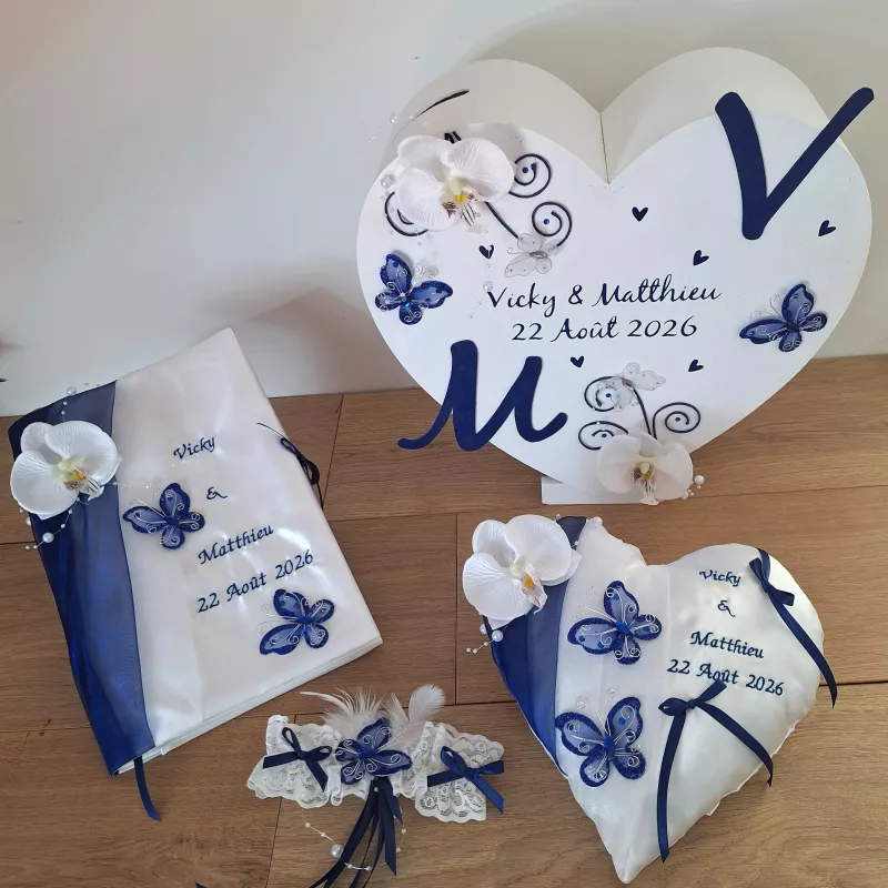 collection mariage papillon bleu