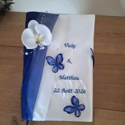 livre d'or papillon bleu