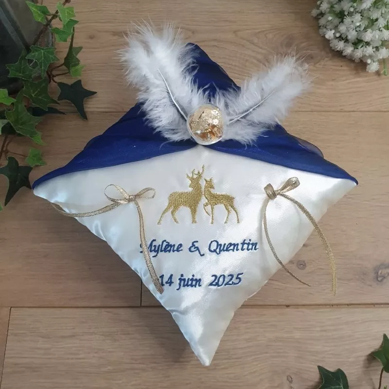 coussin bleu Hary Potter