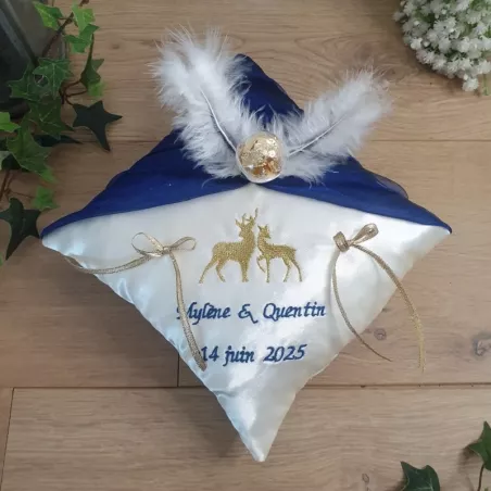 coussin bleu Hary Potter