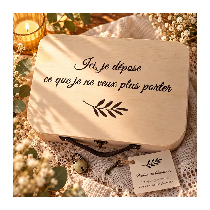 Valise de lâcher-prise en bois