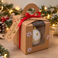 boule de noël et sa boite