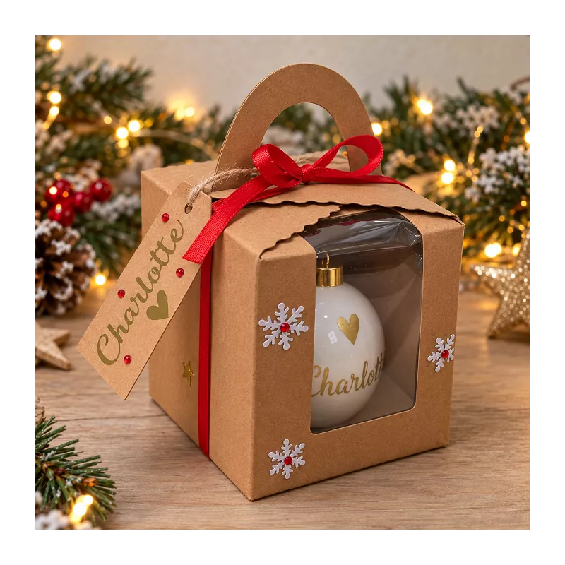 boule de noël et sa boite